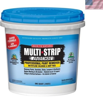 Sunnyside Multi-Strip ADVANCED Quart - Non-Toxic Paint Remover for 15 Layers