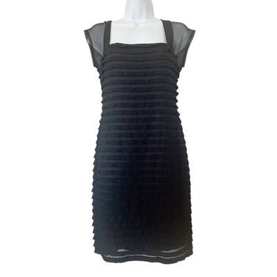 black mini maternity dress Woven Wrap Mini Dress