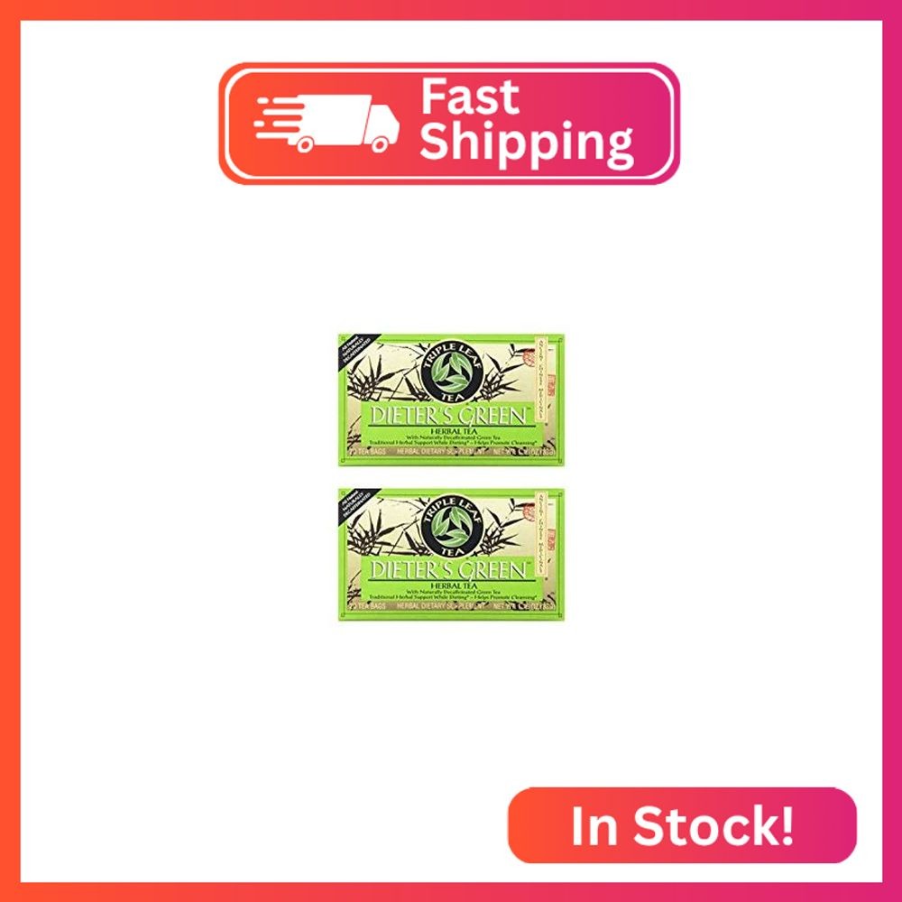 S - Dieter's Green Herbal Tea, 20 Bag (2 Pack)