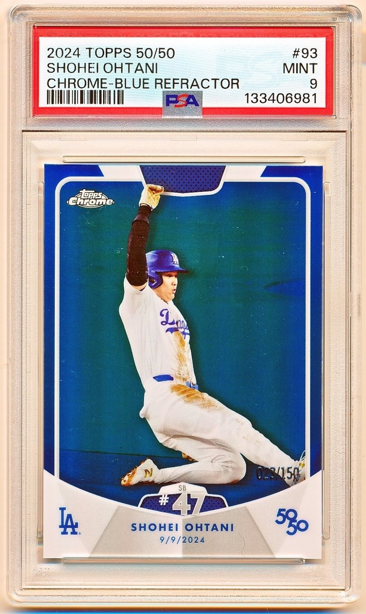 2024 Topps Shohei Ohtani 50/50 SB 47 Chrome Blue Refractor #93