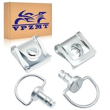 Chrome Motorcycle 1/4 Turn Quick Release Fasteners Fairing -Sliver-2 Pack