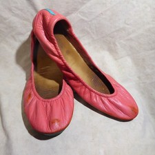    Tieks by Gavrieli Foldable Vintage Ballet Flats 11 M Coral Pink Nappa Leather
