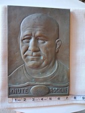 Vintage Notre Dame Knute Rockne Plaque - Heavy 7