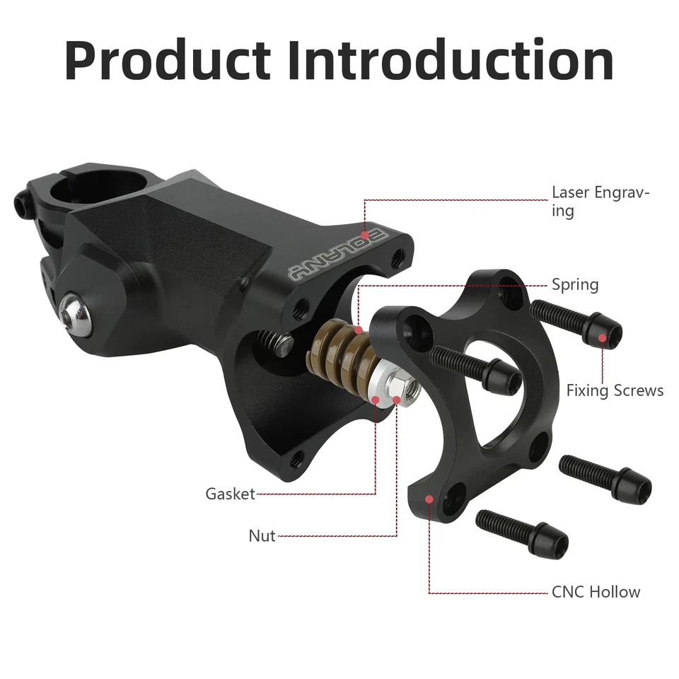 Shock Absorbing Adjustable Handlebar Stem Road Gravel Damper Suspension Stem - Image 3 of 4