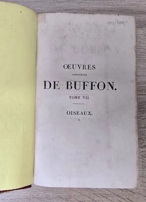 BUFFON Oiseaux Tome VII 1835 Paris Original Lederband mit Kupferstichen - Bild 1 von 4