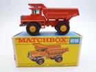 VINTAGE MATCHBOX LESNEY No.28d MACK DUMP TRUCK IN ORIGINAL BOX 1968