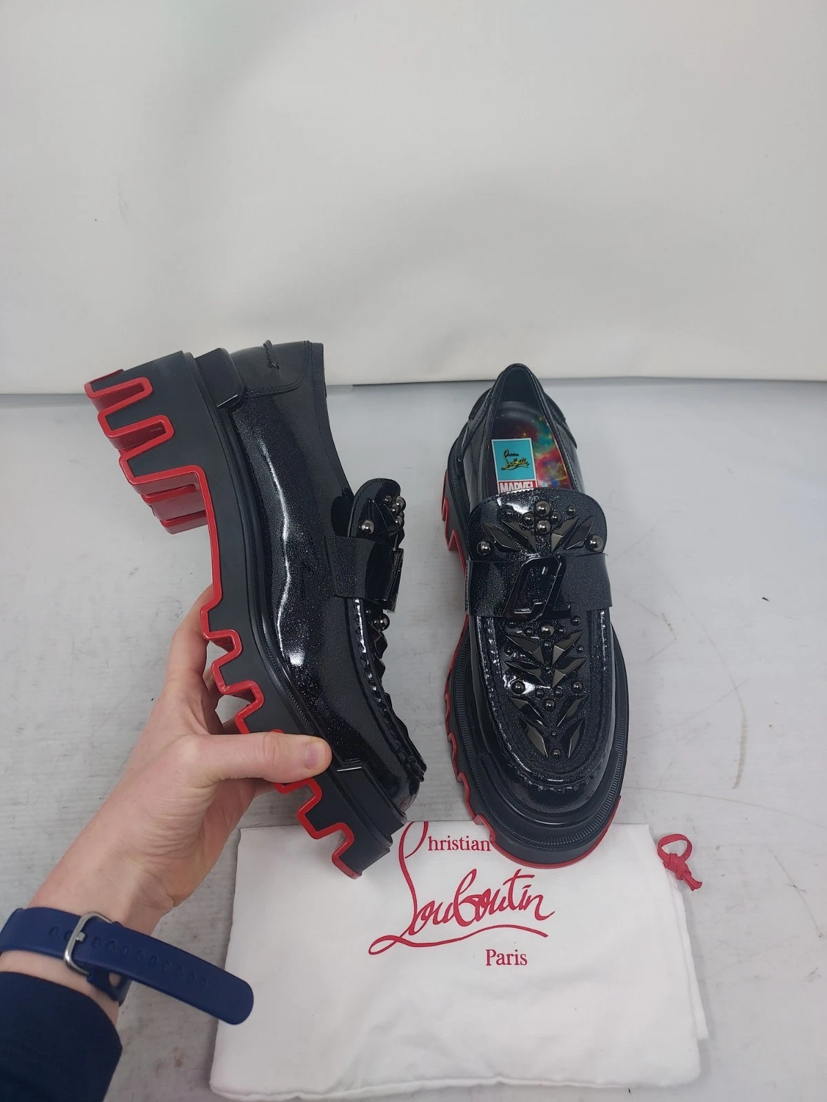 Christian Louboutin — CHRISTIAN LOUBOUTIN EU 37 US 7 NEW Marvel WOMENS The Amazing Loubi Loafer Shoe
