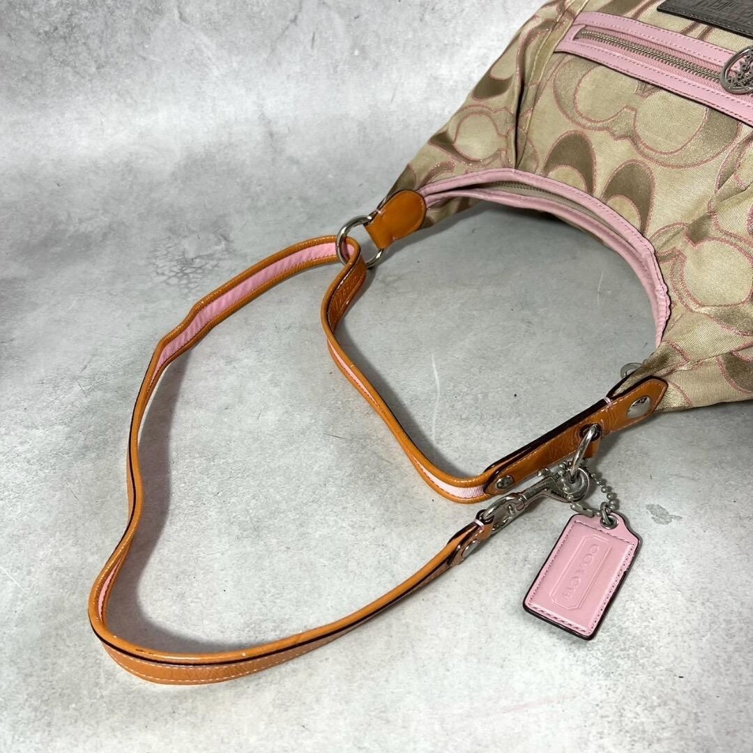 Coach Poppy Y2K Pink Signature Shoulder Bag Canvas Le… - Gem