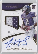 2015 Panini Immaculate Collegiate 95/99 Justin Hardy #335 Patch Auto 1u0