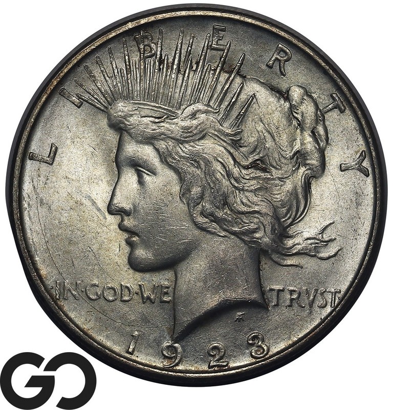 1923-D Peace Dollar, Choice Unc++, Semi-Better Date