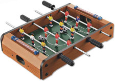 14 Inch Foosball Table, Wooden Soccer Game Tabletop, Mini Indoor Table Soccer