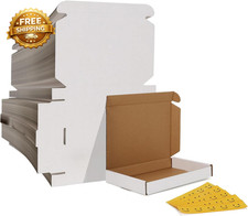 7 5 1 Shipping Boxes Set of 100  White Corrugated Cardboard Mailer Box