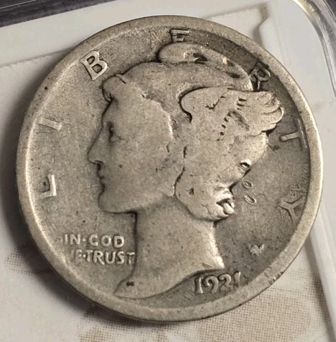 1921- D Mercury Dime SEMI-KEY VG
