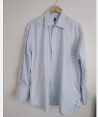Set of 3 IKE BEHAR New York Light Blue Button Down Long Sleeve Casual Shirt 16