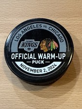 Los Angeles Kings vs Chicago Blackhawks Official Warm-Up Puck November 2,2025