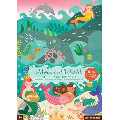 Petit Collage Mermaid World Sticker Activity Set Book NEU