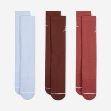 Jordan Jumpman Crew Socks Logo Solid Multicolor 3-Pair Pack Size 10-12