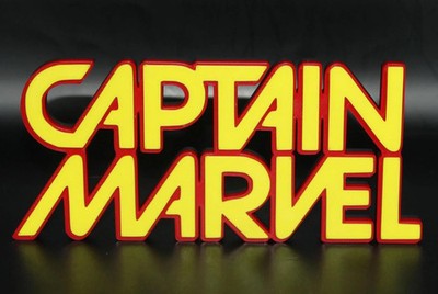 Captain Marvel 3D printed Logo Sign Wall Desk Shelf Art