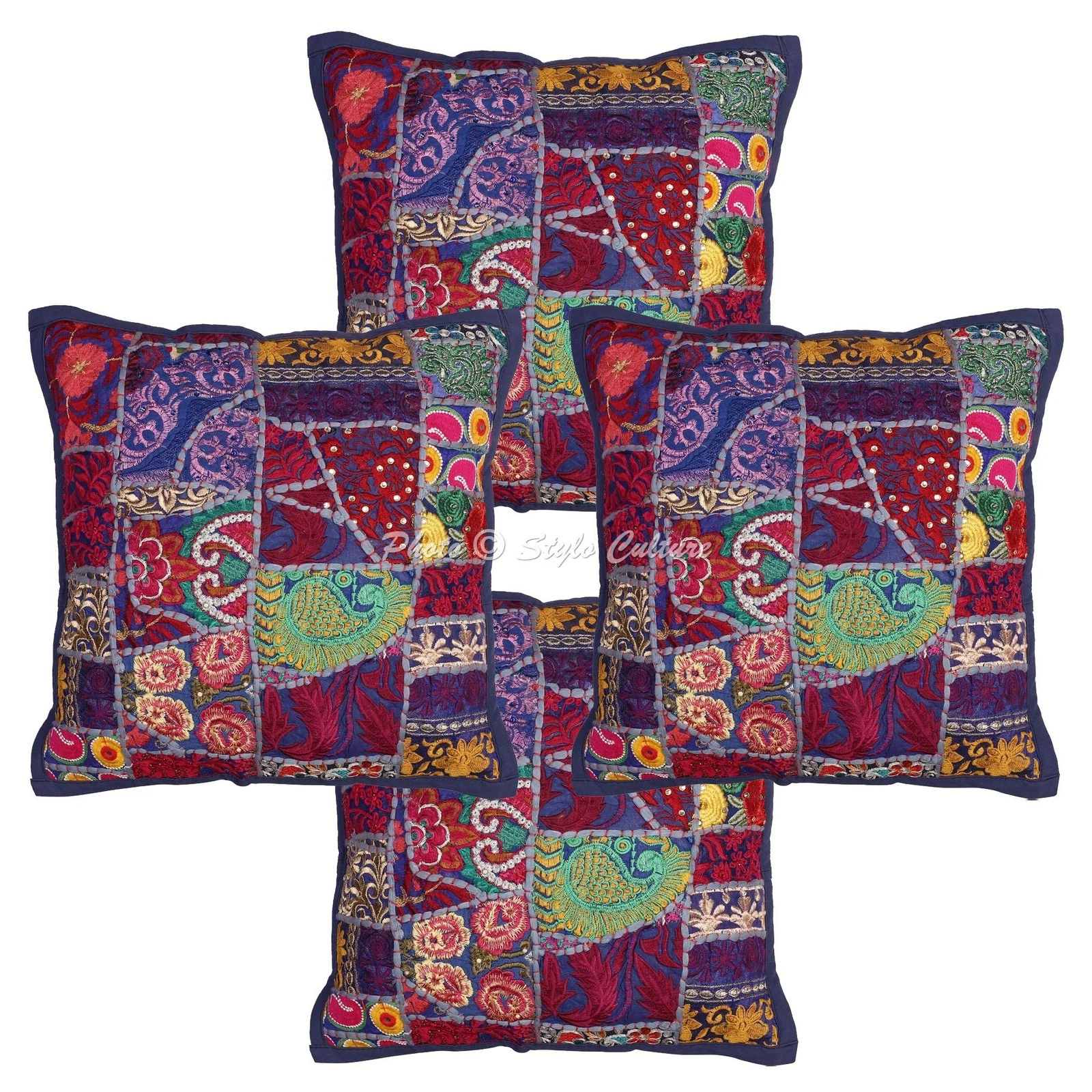 Home Decor Pillow Cover Vintage Bohemian Ethnic Cushion Cover Throw 40 x 40 cm