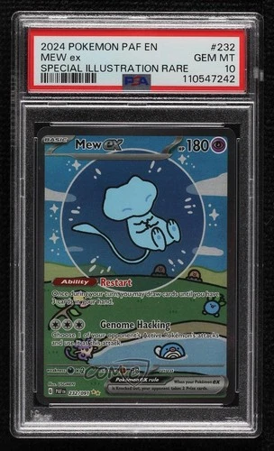 Mew ex Special Illustration Rare Pokemon Scarlet Violet Paldean Fates PAF PSA 10