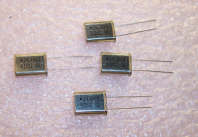 QTY (200)  24 MHz CRYSTALS HC49/U HC494DG6-24.000MHz KDS