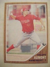 PHILLIPPE AUMONT TIGERS 2011 Topps Heritage Minors READING baseball card #54 PA