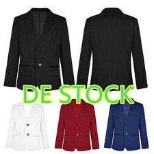DE~Kinder Jungen Blazer Anzug Jacke Sakko Slim Fit Freizeit Hochzeit Tuxedo