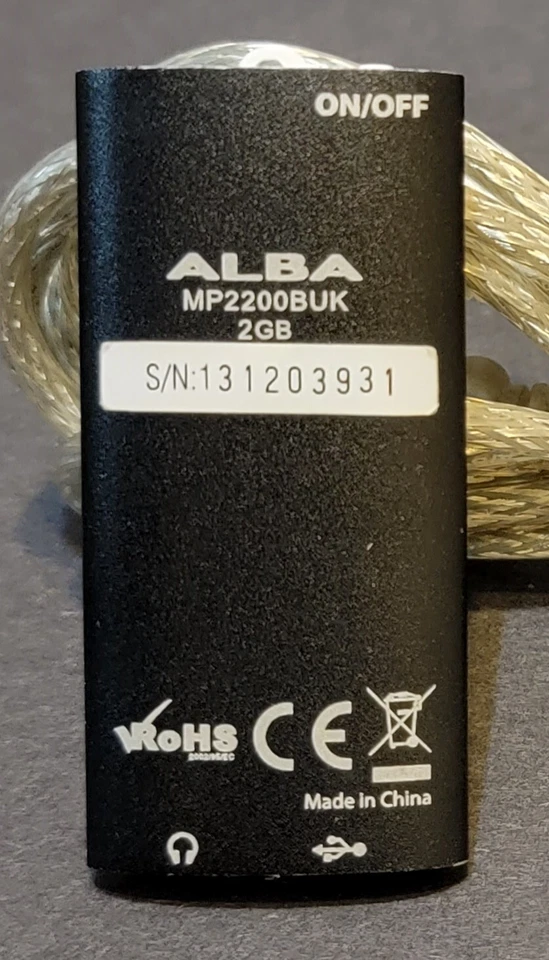 Reproductor de música digital MP3 Alba de 2 GB MP2200BUK Foto 2 de 3