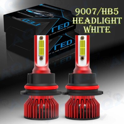 AQJ V6 Series 9007 LED Headlight Bulbs Conversion Kit High Low Beam 6000K