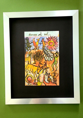 FRIDA KAHLO | Print from Mexico DRAWING FROM HER DAIRY Signed Frida Kahlo Framed