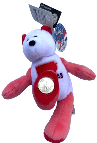 Arkansas 25th STATE 2003 Limited Treasures Coin Bear Bean Bag Bear Plush - Picture 2 of 12
