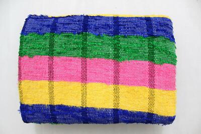 4X6 Hand Loom Chindi Rag Rug Indian Magic Positive Energy Vibes Yoga Mat Ac