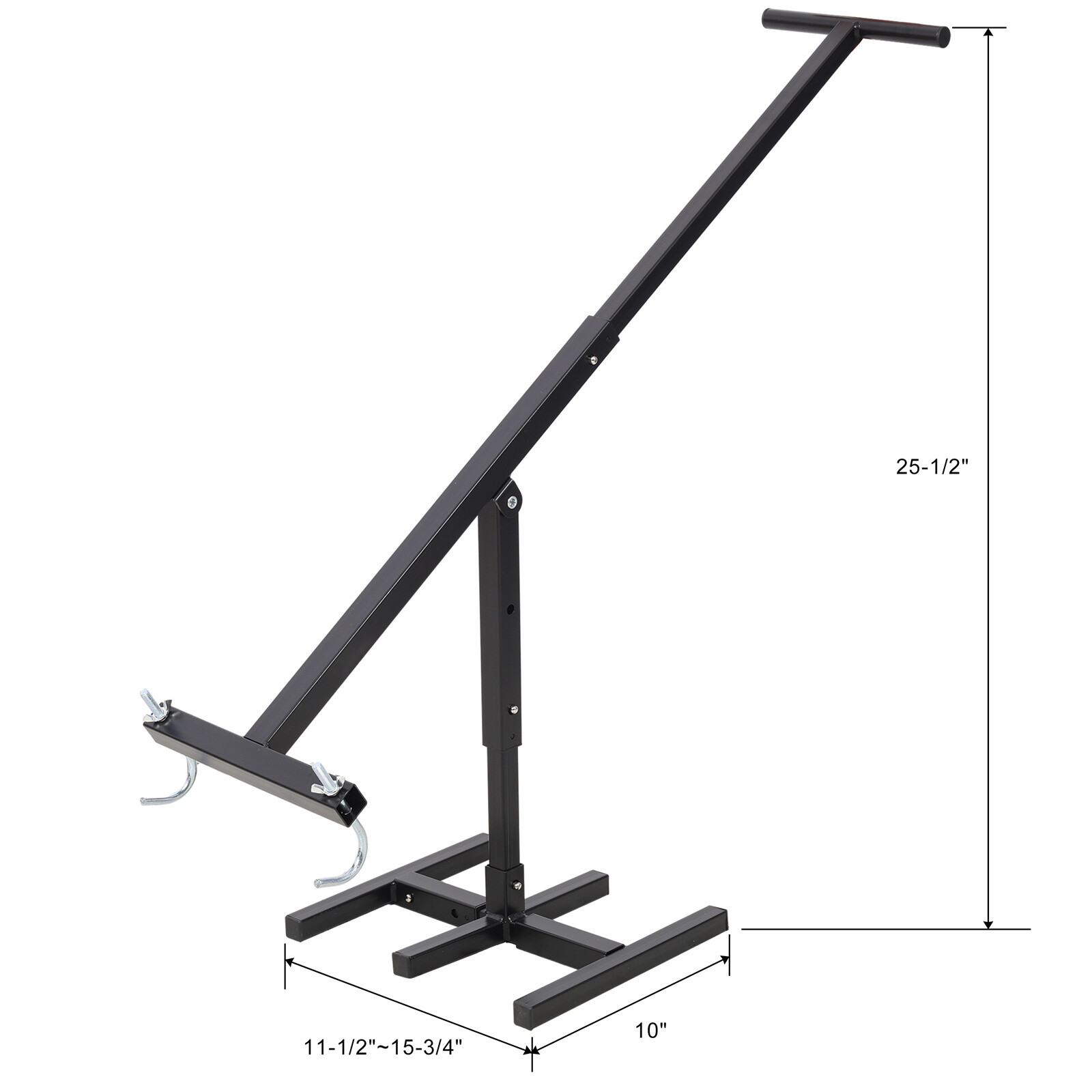 Steel Manual Trash Compactor for 30-170 Gallon Wheelie Bins Adjustable Handle