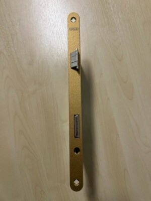 ABUS Einsteckschloss für Haustüren, PZ, DR gold, rund, 92 /65 20mm Stulp