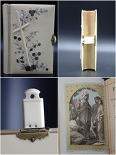 TOLLES MESSBUCH 1885 SILBER INLAY PERLMUTT Verschluss Gott Jesus Messe Gebete