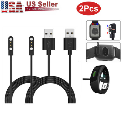2 Pièces Chargeur Montre Connectée, Câble USB Magnétique à 2 Broches Câble De Charge Magnétique Universel Pour Montre Intelligente Compatible Avec Montres Intelligentes 284mm Modèles A B P 45274