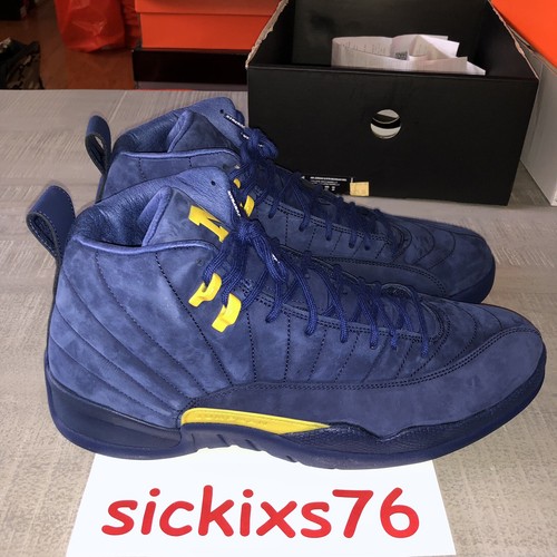DS Men\u0026#039;s Nike AIR JORDAN 12 RTR MICHIGAN NRG Sz 14/EUR 48.5 [BQ3180  407] | eBay