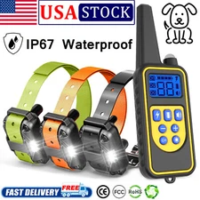 3000FT Dogs Training US Collar Rechargeable Remote Shock PET Waterproof Trainer