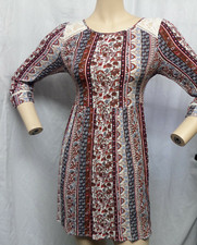 SOCIALITE by NORSTROM / MULTI COLOR FLORAL CASUAL SHIFT BOHEMIAN DRESS SZ:M NWT