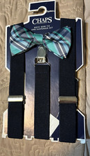 Chaps Boy's Suspenders and Bow Tie Set Y Back Adjustable Elastic