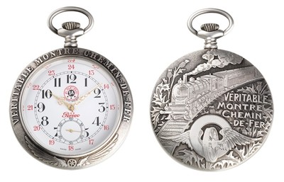 Tasca Perseo Vecchio Orologio Da Tasca 16107 TRENO VERITABLE