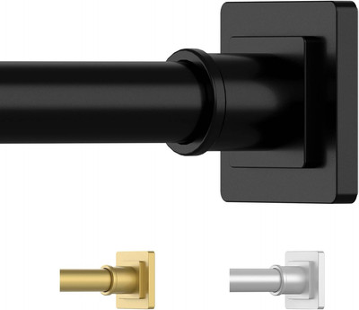 Shower Curtain Rod Adjustable 31-79'', Anti-Rust Shower Rod & Spring Tension Show