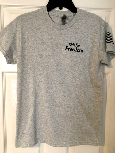 Gildan T Shirt Unisex Sz. Small Ride For Freedom Surdyke Yamaha Gray S/S EUC - Picture 1 of 6
