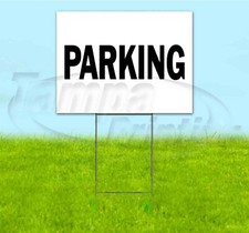 PARKING 18x24 Yard Sign WITH STAKE Corrugated Bandit DIRECTIONAL