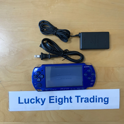 PSP 2000 Metallic Blue PSPJ 20003 Value Pack Console Charger Box