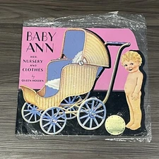 Vintage 1985 Queen Holden Baby Ann Her Nursery And Clothes Paper Doll Book Uncut