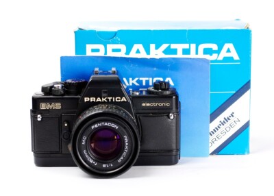 Praktica BMS SLR 35mm Film Camera with Parkticar MC  Boxed ••
