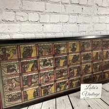 VTG Solomon Sheba antique canvas on BOARD traditional Painting Ethiopian Art 