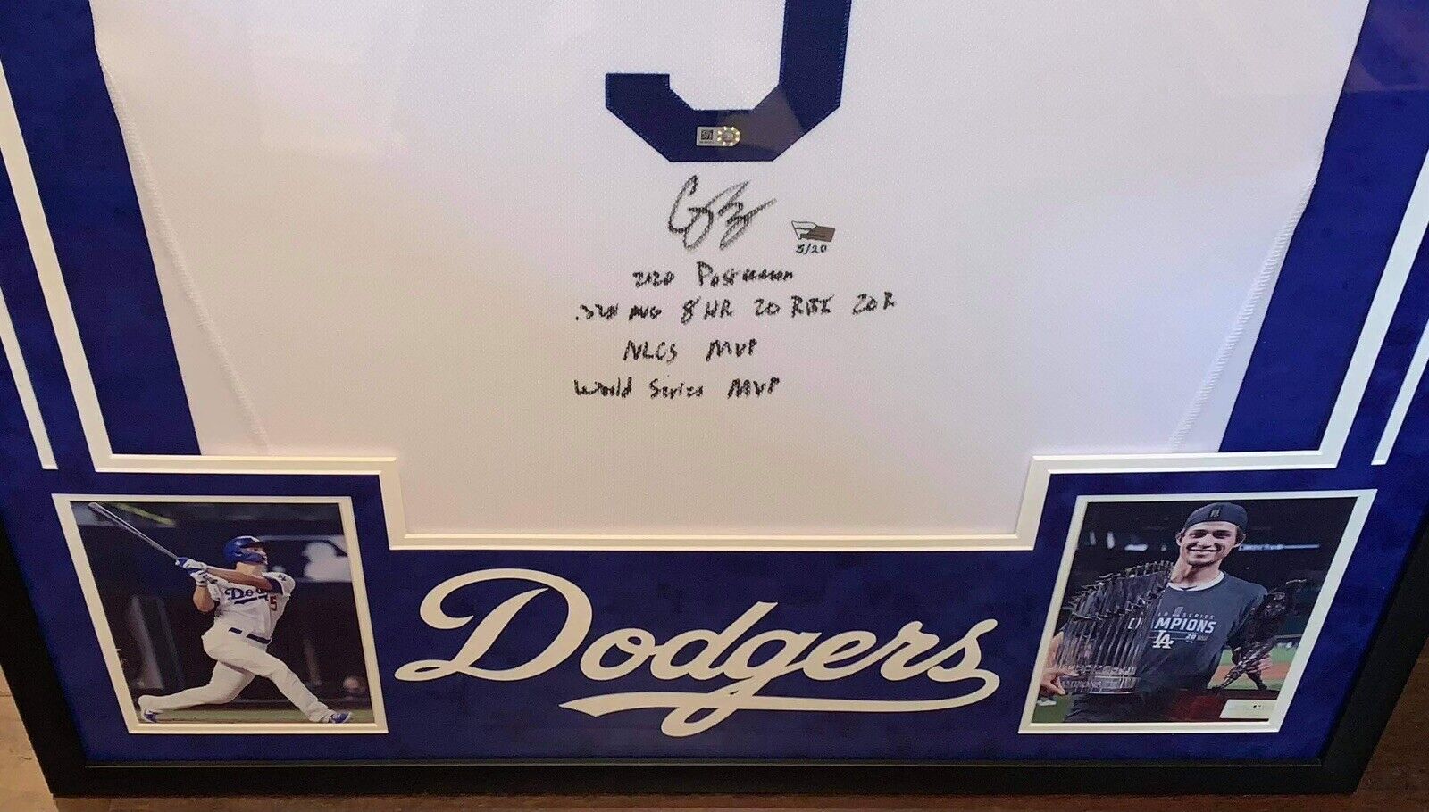 Corey Seager Los Angeles Dodgers Framed Autographed 2020 MLB World Ser –  Super Sports Center