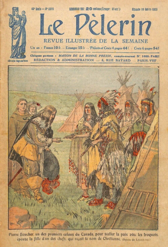 CANADA / COLON PIERRE BOUCHER ÉPOUSE UNE INDIENNE IROQUOIS / ILLUSTRATION 1922 - 第 1/1 張圖片